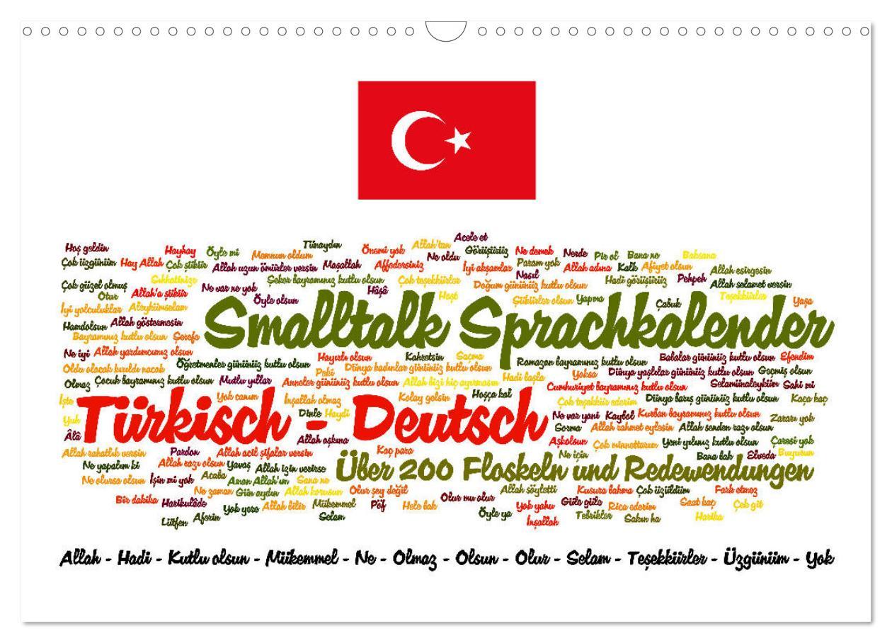 Cover: 9783435175635 | Smalltalk Sprachkalender Türkisch-Deutsch (Wandkalender 2025 DIN A3...