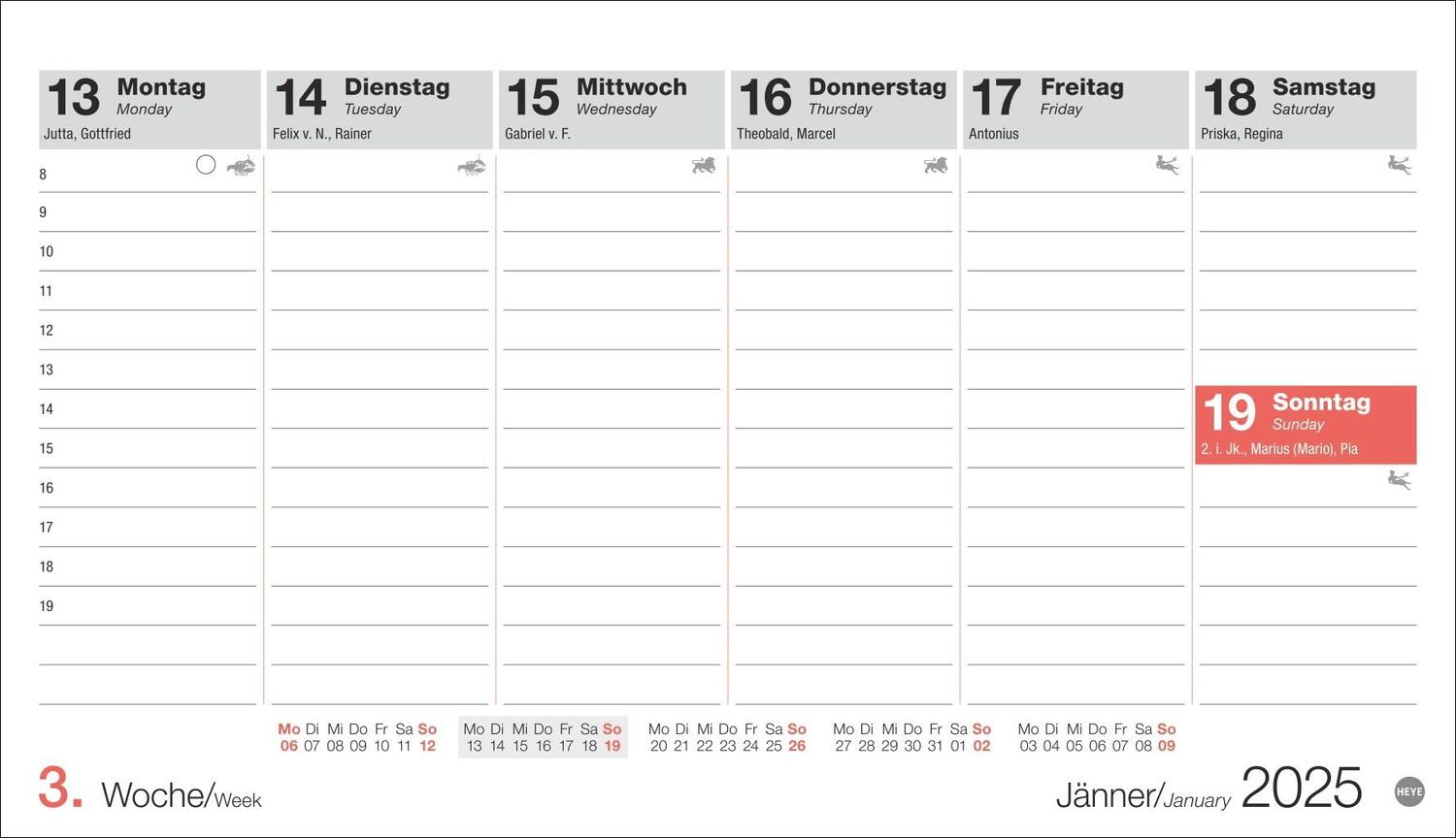 Bild: 9783756407620 | Schreibtischkalender Österreich klein 2025 | Heye | Kalender | 61 S.