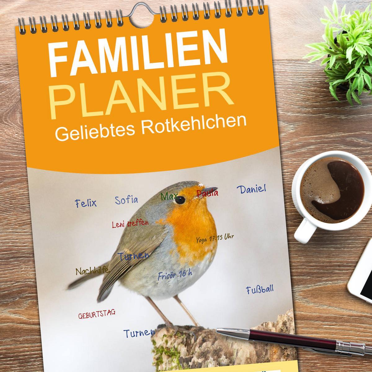 Bild: 9783457100868 | Familienplaner 2025 - Geliebtes Rotkehlchen mit 5 Spalten...