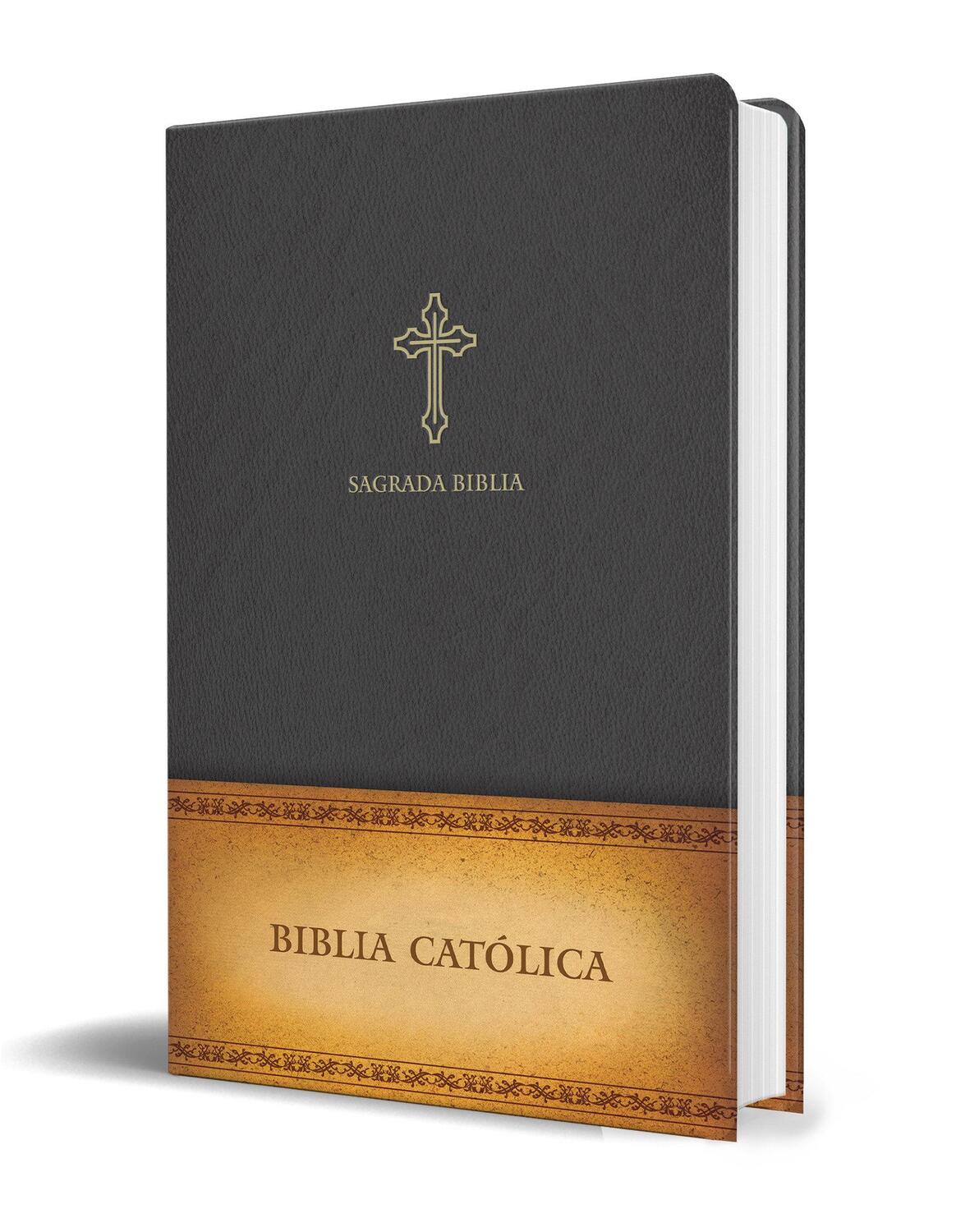 Cover: 9781644731628 | Biblia Católica En Español. Símil Piel Negro, Tamaño Compacto /...