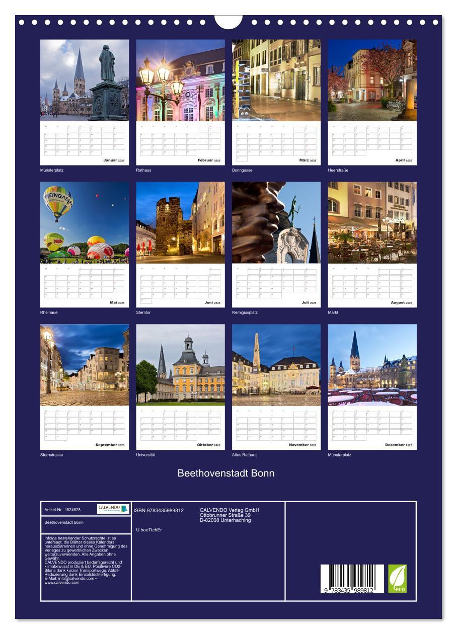 Bild: 9783435989812 | Beethovenstadt Bonn (Wandkalender 2025 DIN A3 hoch), CALVENDO...