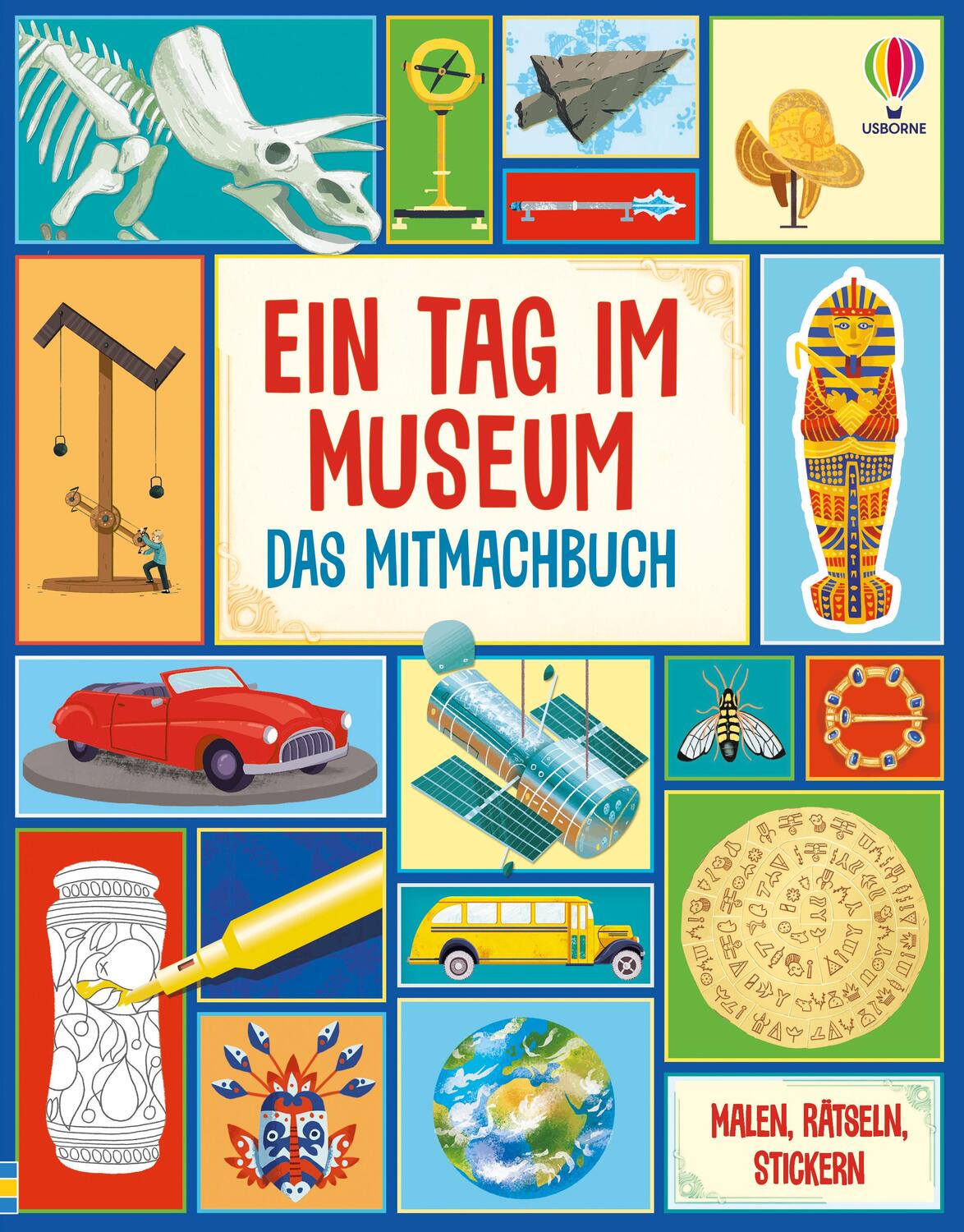 Cover: 9781789418019 | Ein Tag im Museum - Das Mitmachbuch | Malen, Rätseln, Stickern | Buch