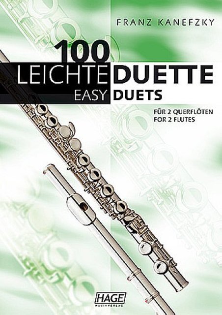 Cover: 4026929915962 | 100 leichte Duette für 2 Querflöten. 100 Easy Duets for 2 Flutes