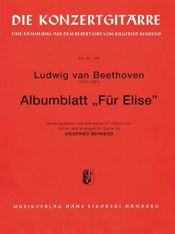 Cover: 9790003008219 | Für Elise Albumblatt für Gitarre | Ludwig van Beethoven