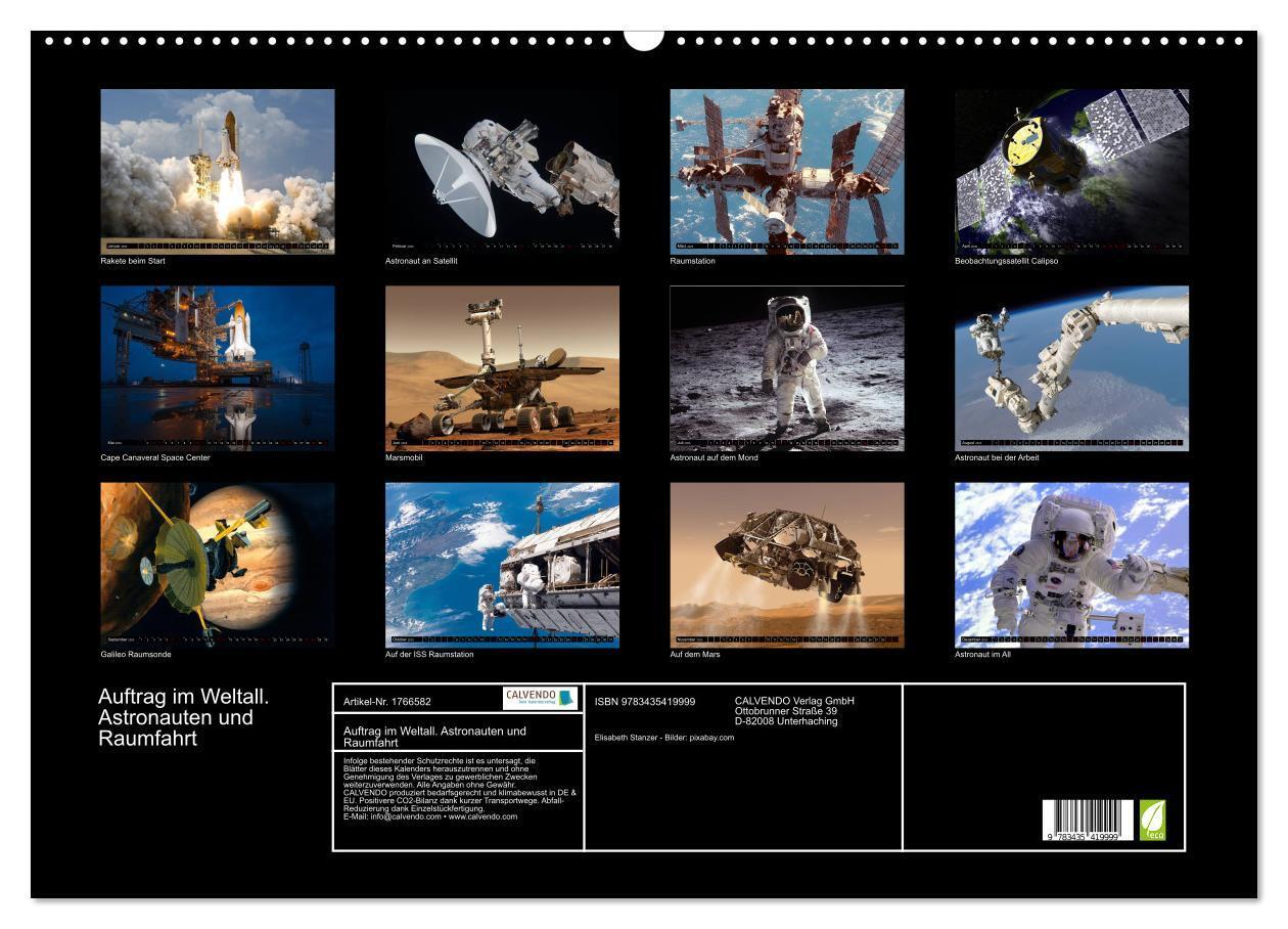 Bild: 9783435419999 | Auftrag im Weltall. Astronauten und Raumfahrt (Wandkalender 2025...