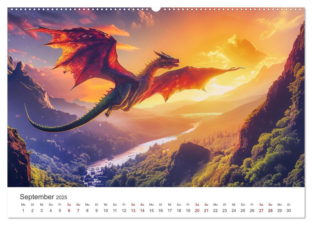 Bild: 9783383790959 | Das Jahr der Drachen (Wandkalender 2025 DIN A2 quer), CALVENDO...