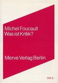 Cover: 9783883960937 | Was ist Kritik? | Michel Foucault | Taschenbuch | Deutsch | 1992