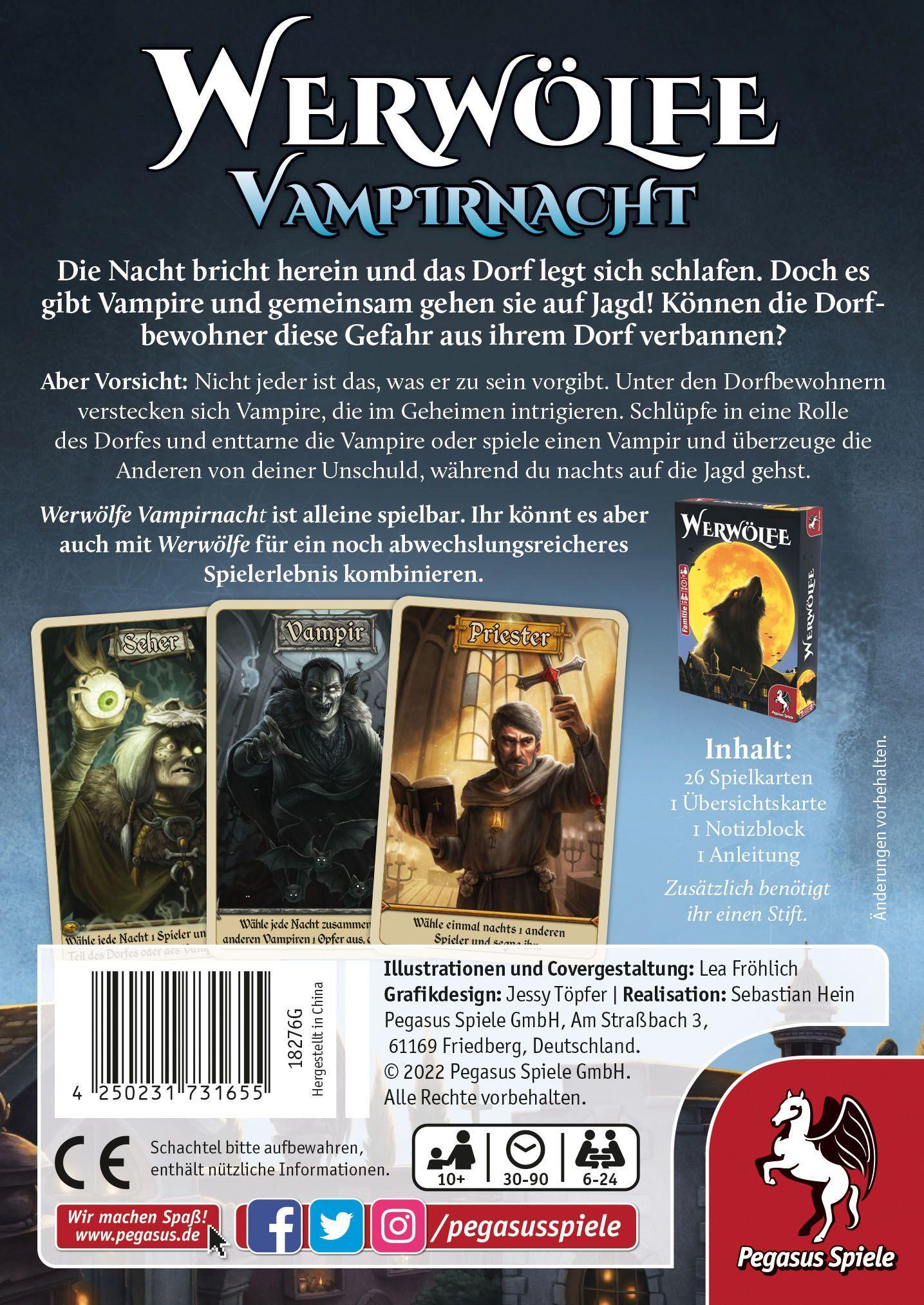 Bild: 4250231731655 | Werwölfe - Vampirnacht | Spiel | 18276G | Deutsch | 2022 | Pegasus