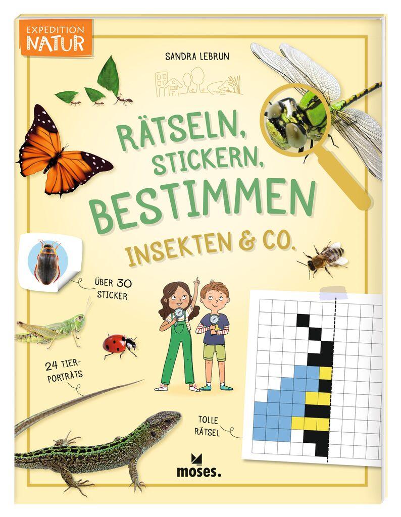 Cover: 9783964553171 | Expedition Natur Rätseln, Stickern, Bestimmen - Insekten &amp; Co. | Buch