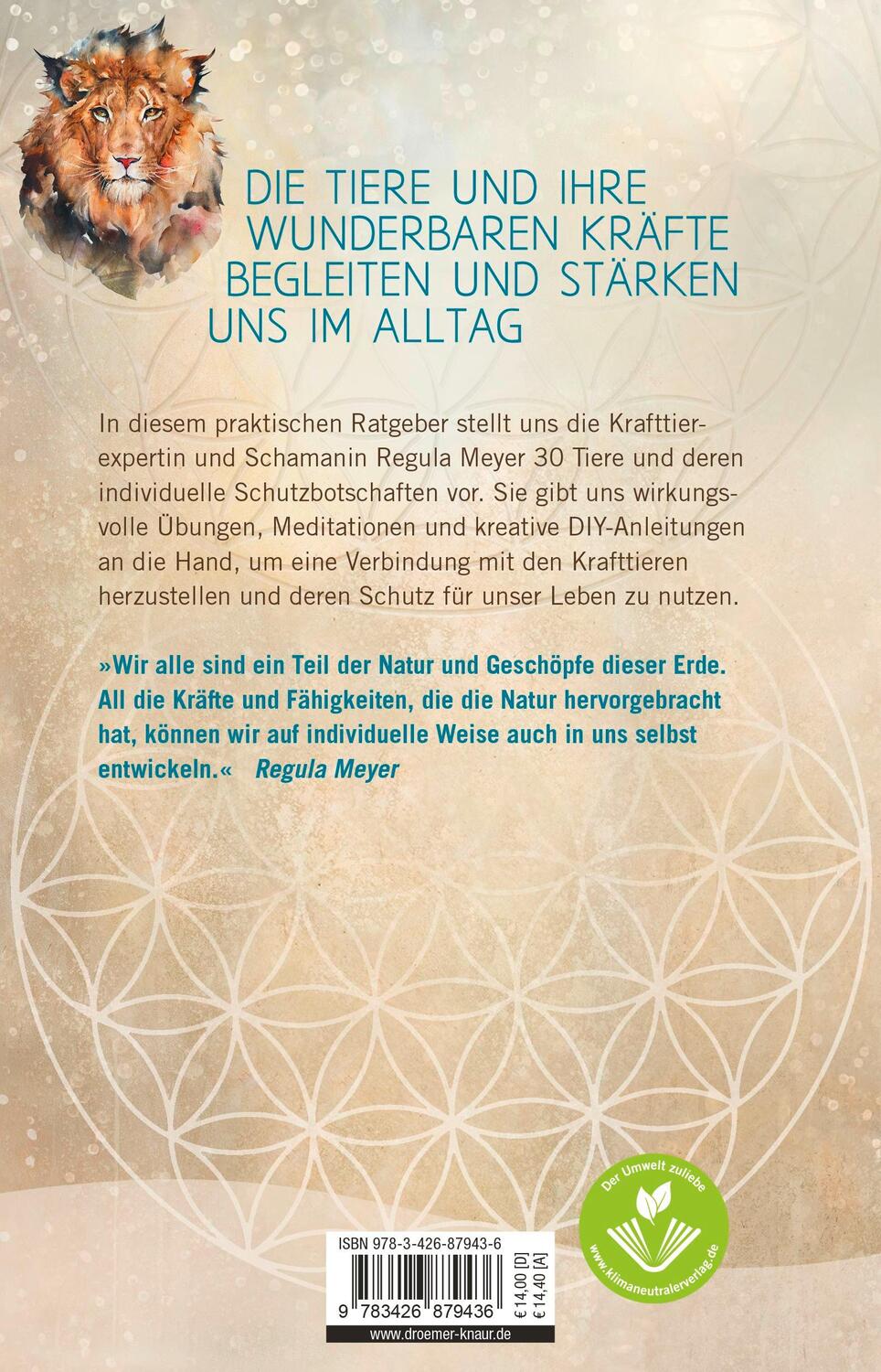 Rückseite: 9783426879436 | Beschützt von meinem Krafttier | Regula Meyer | Taschenbuch | 224 S.