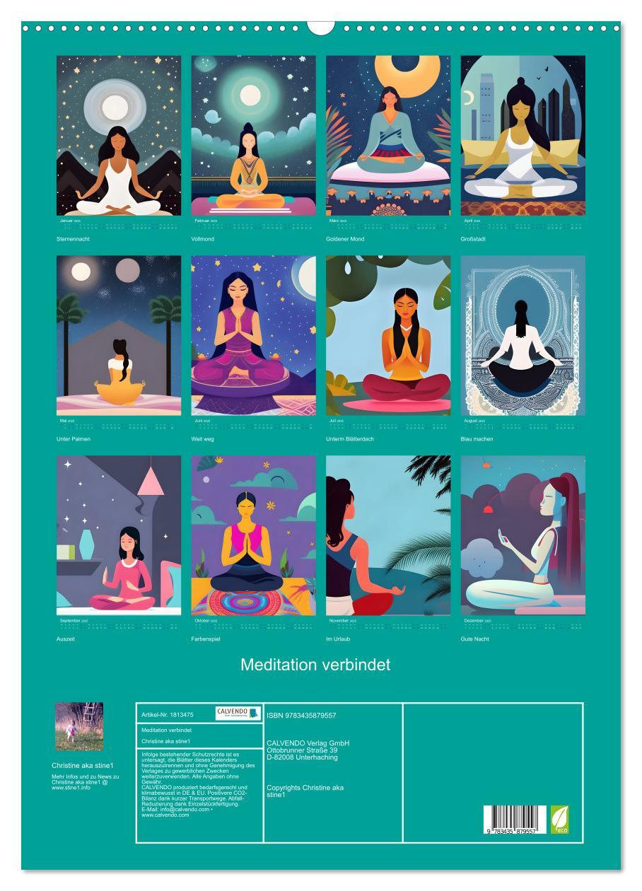 Bild: 9783435879557 | Meditation verbindet (Wandkalender 2025 DIN A2 hoch), CALVENDO...