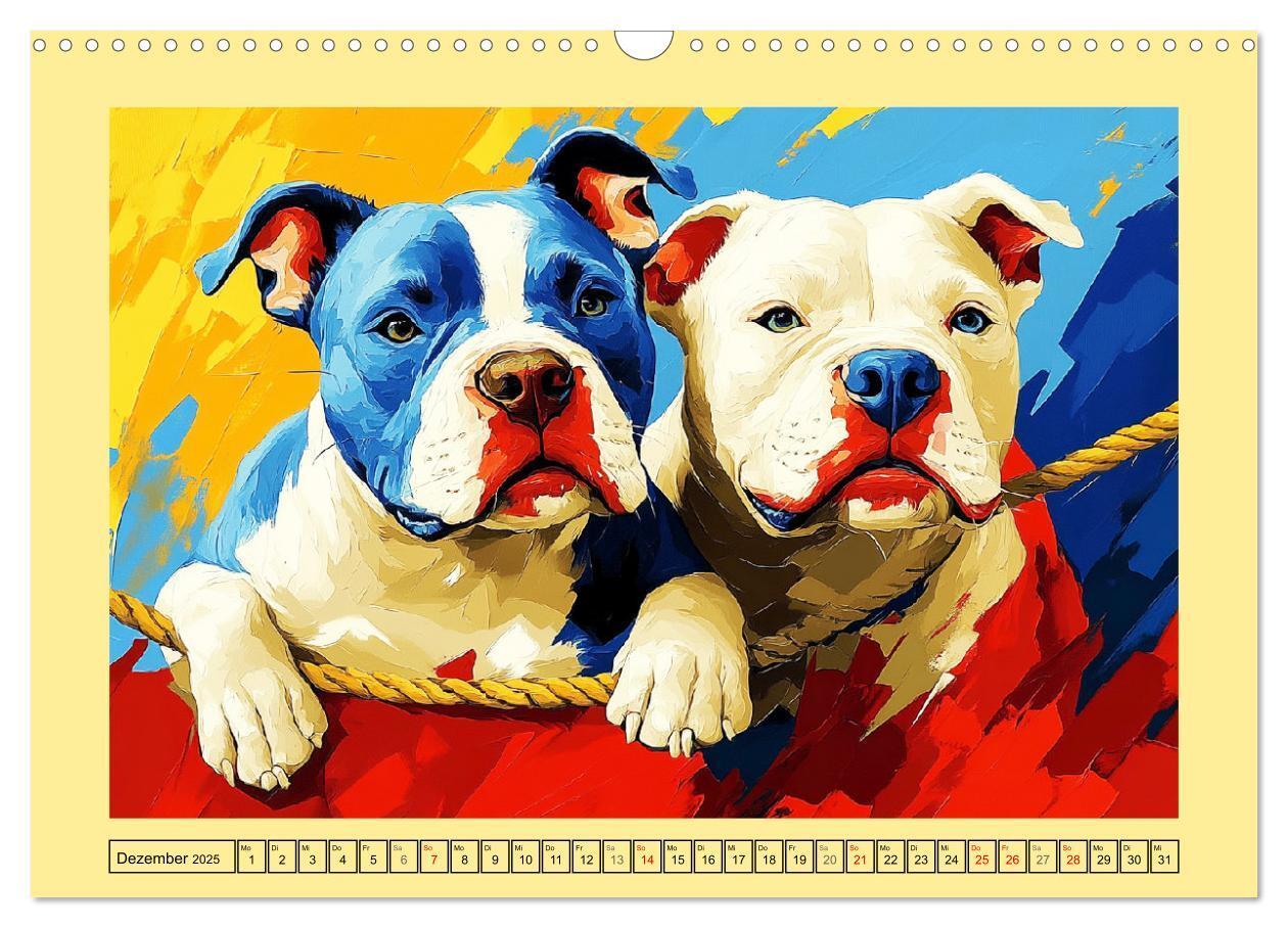 Bild: 9783457202593 | Pit Bulls und Familie. Bunte Bull Breed Schönheiten (Wandkalender...