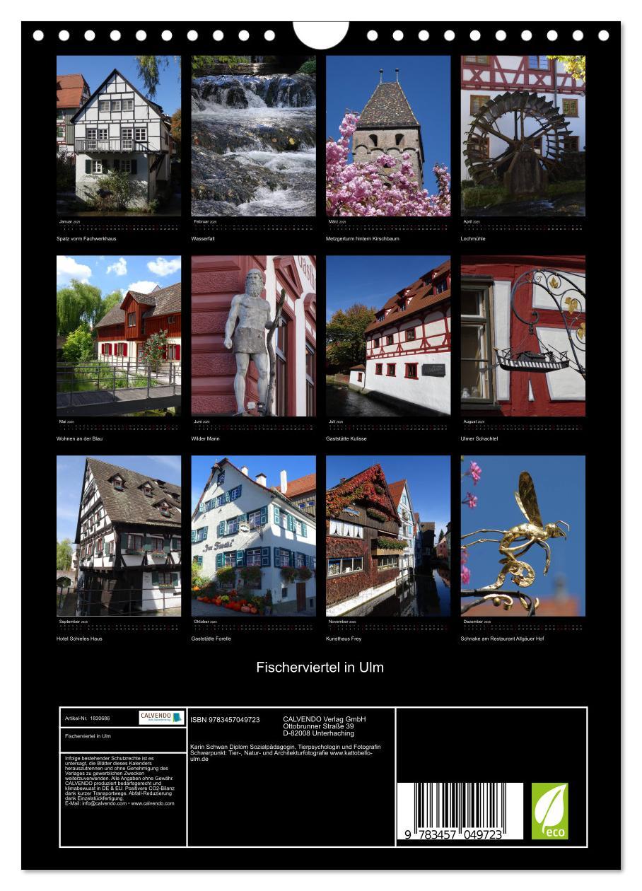 Bild: 9783457049723 | Fischerviertel in Ulm (Wandkalender 2025 DIN A4 hoch), CALVENDO...