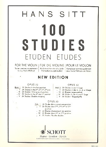 Cover: 9790200200034 | 100 Studies op.32 vol.1 20 studies for the violin (1st. position)