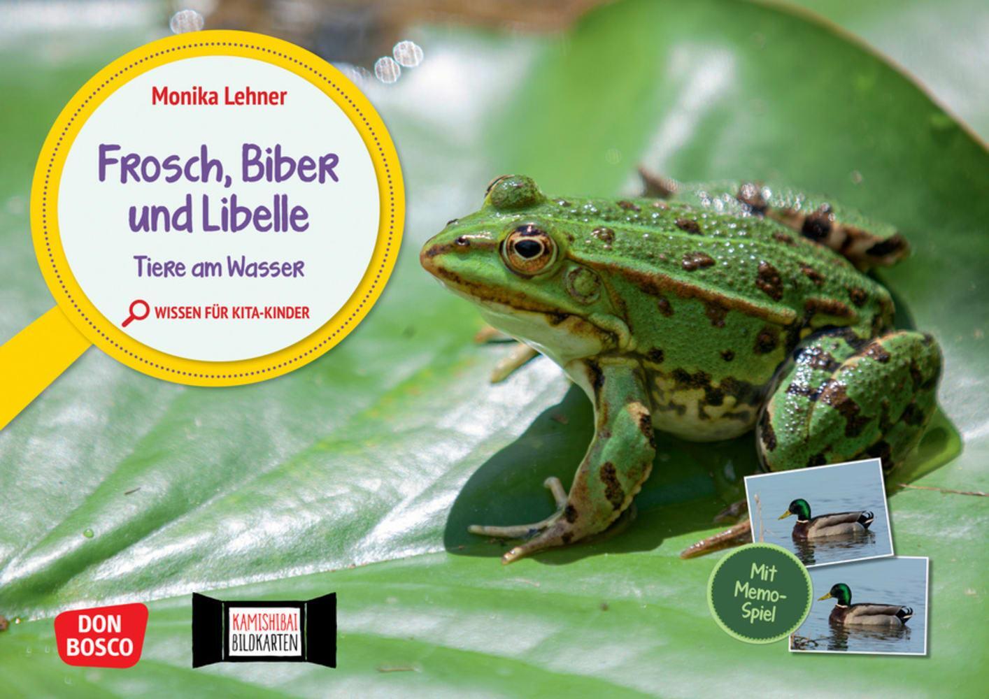 Cover: 4260694920756 | Frosch, Biber und Libelle. Tiere am Wasser. Kamishibai Bildkarten...