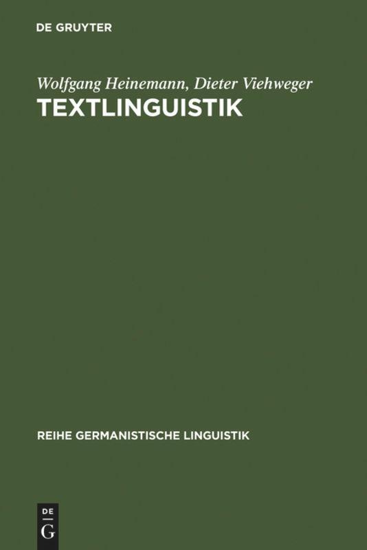 Cover: 9783484311152 | Textlinguistik | eine Einführung | Wolfgang Heinemann (u. a.) | Buch
