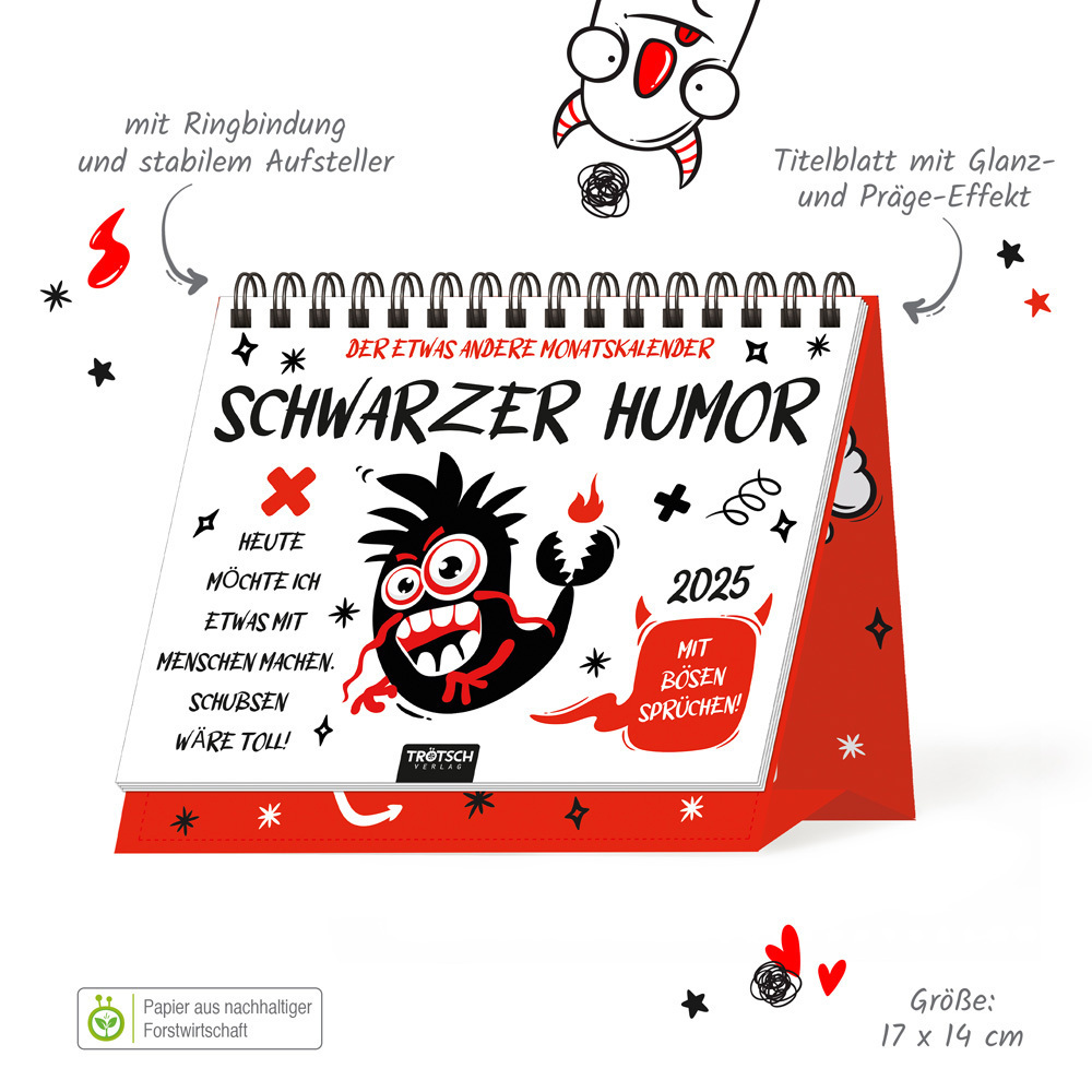 Bild: 9783988021809 | Trötsch Aufstellkalender Schwarzer Humor | Co.KG | Kalender | 24 S.