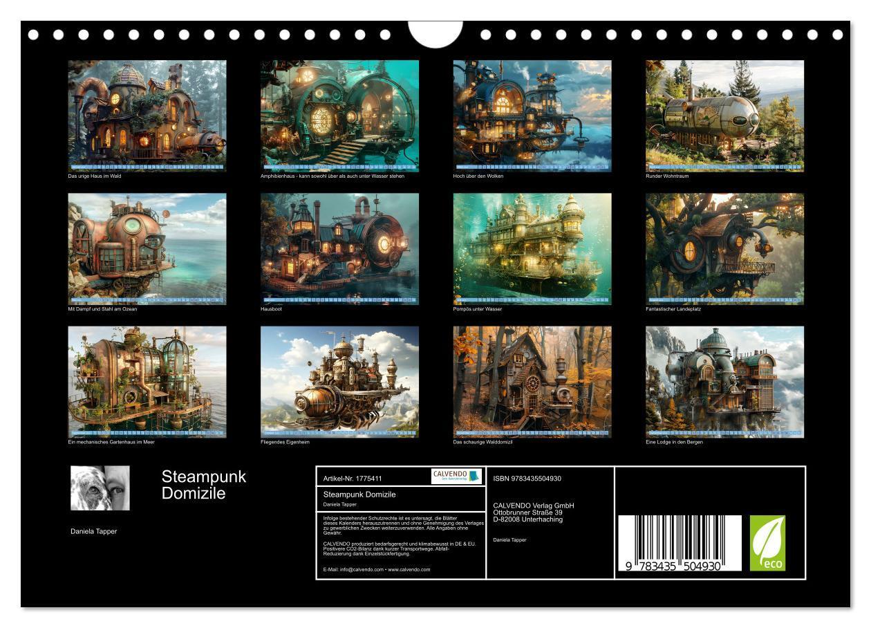 Bild: 9783435504930 | Steampunk Domizile (Wandkalender 2025 DIN A4 quer), CALVENDO...