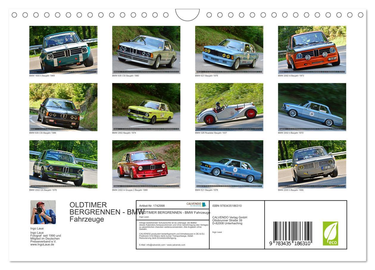 Bild: 9783435186310 | OLDTIMER BERGRENNEN - BMW Fahrzeuge (Wandkalender 2025 DIN A4...