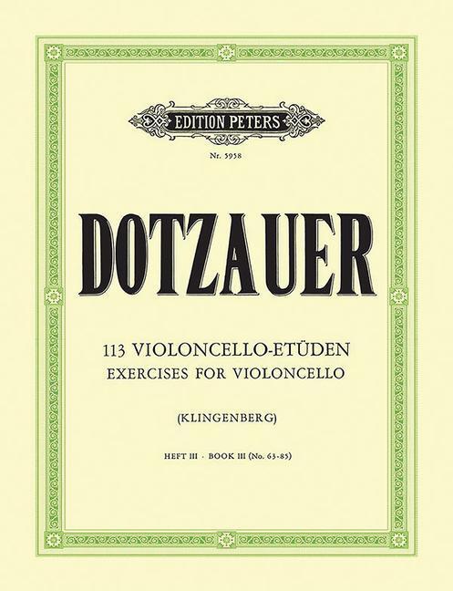 Cover: 9790014042622 | 113 Exercises for Violoncello, Book 3: Nos. 63-85 | Taschenbuch | Buch