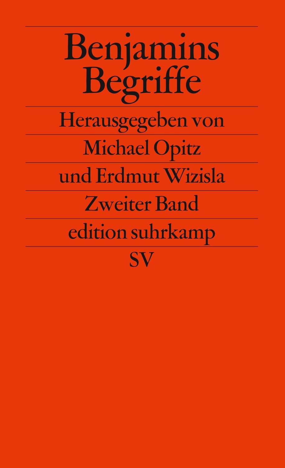 Cover: 9783518120484 | Benjamins Begriffe | Erdmut Wizisla | Taschenbuch | edition suhrkamp