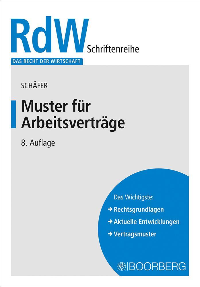 Cover: 9783415076068 | Muster für Arbeitsverträge | Gerd Schäfer | Taschenbuch | 128 S.