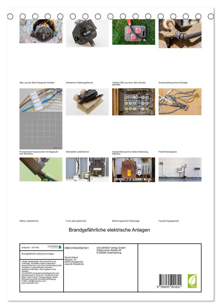 Bild: 9783435921621 | Brandgefährliche elektrische Anlagen (Tischkalender 2025 DIN A5...