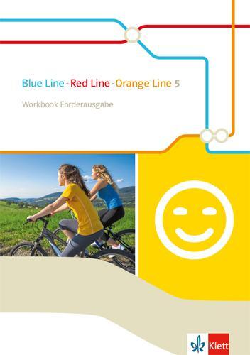 Cover: 9783125489158 | Blue Line - Red Line - Orange Line 5. Workbook Förderausgabe | Deutsch