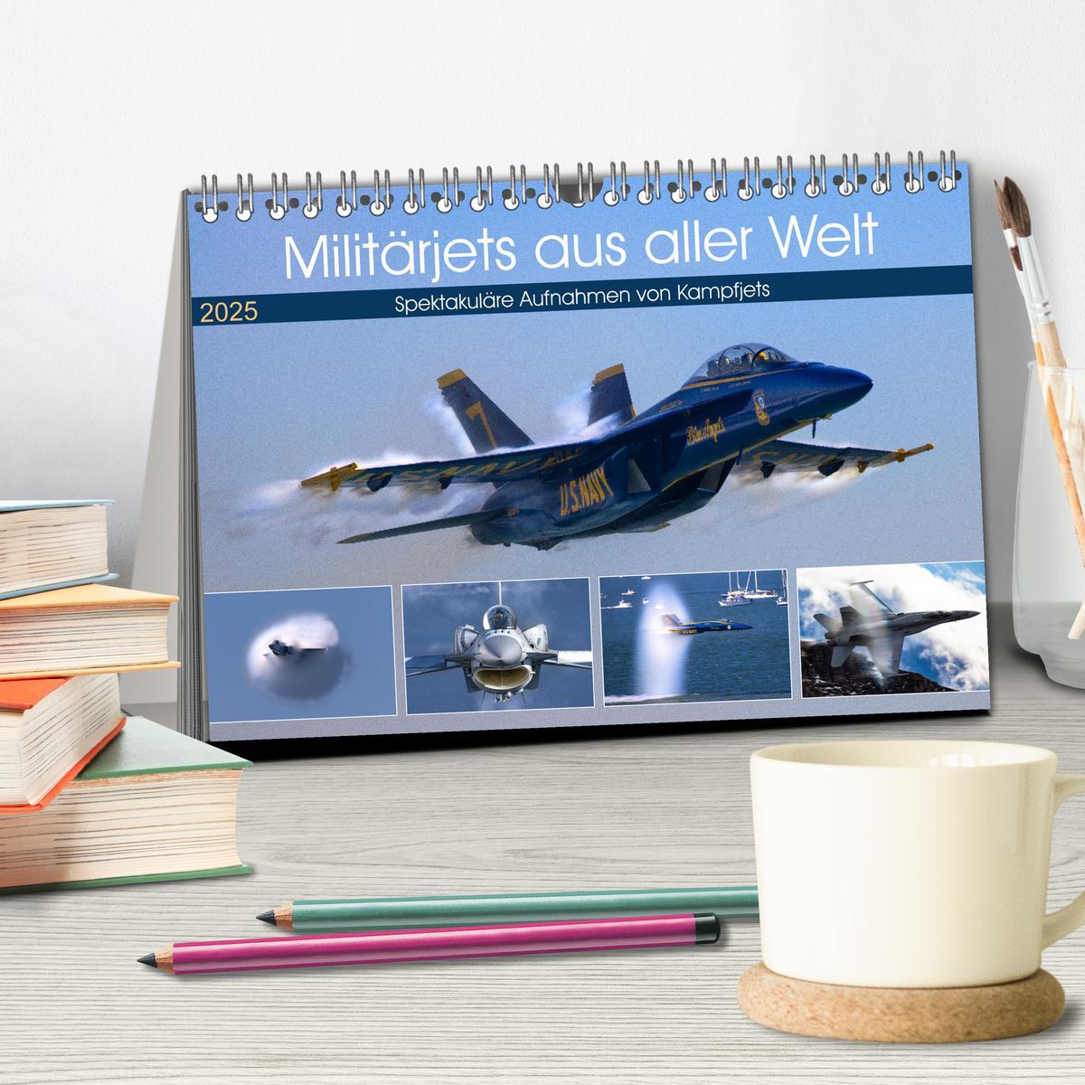 Bild: 9783435175833 | Militärjets aus aller Welt (Tischkalender 2025 DIN A5 quer),...