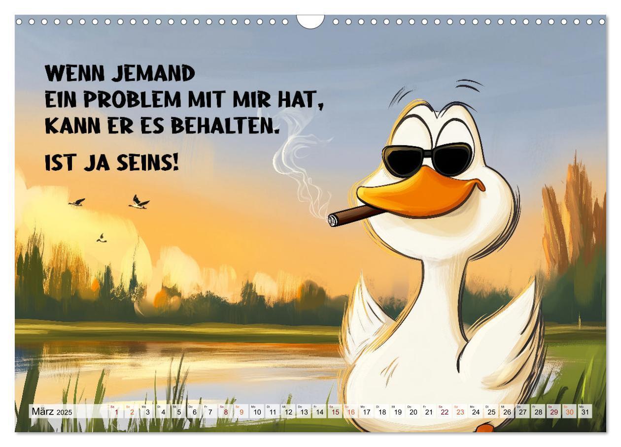 Bild: 9783457190029 | Gans coole Sprüche (Wandkalender 2025 DIN A3 quer), CALVENDO...