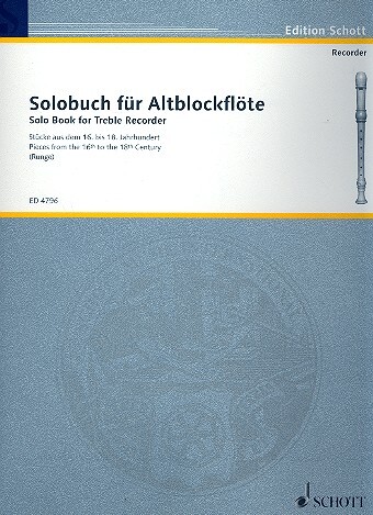 Cover: 9790001055321 | Solobuch für Alt-Blockflöte | Buch | 24 S. | Deutsch | 1986