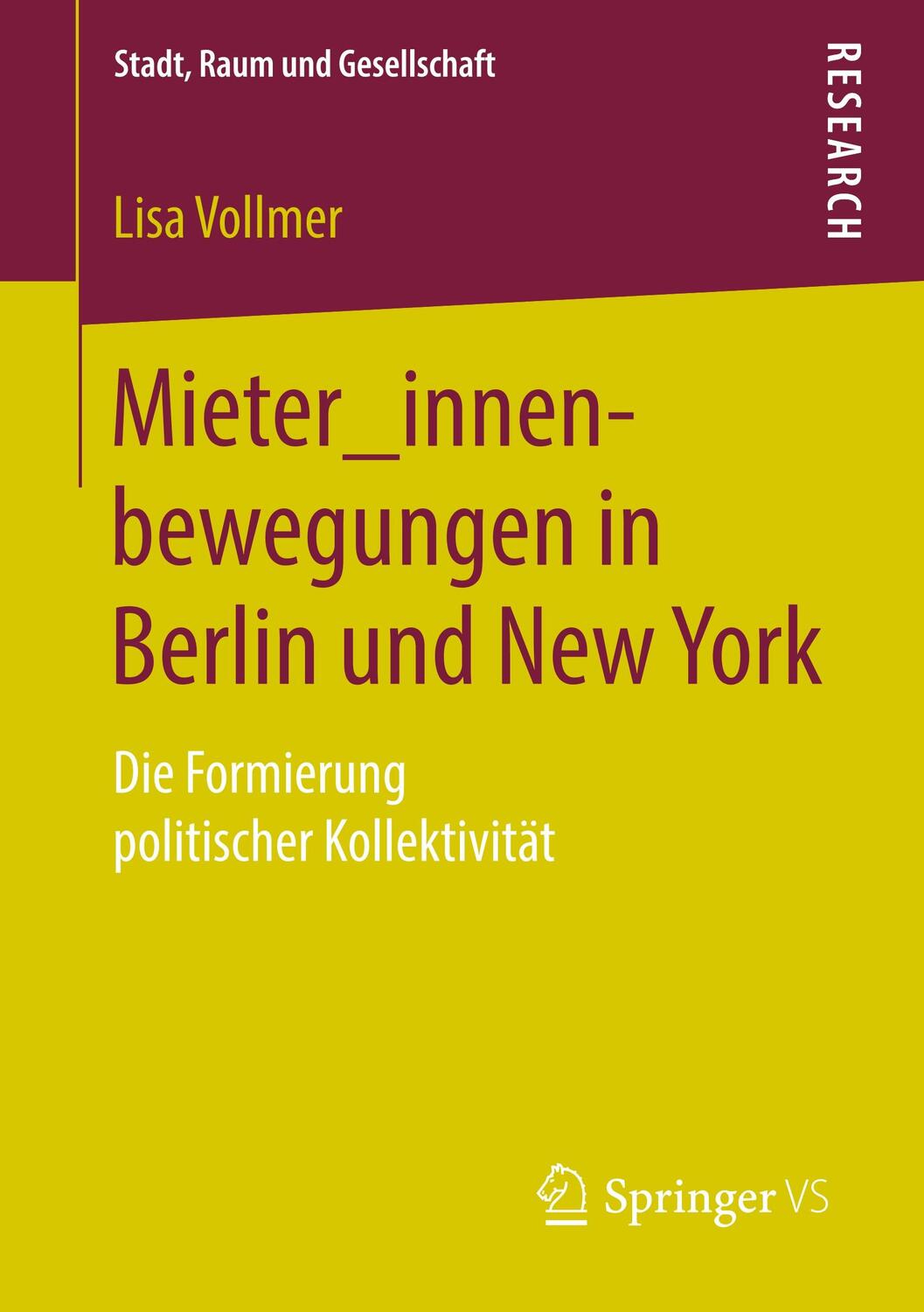 Cover: 9783658240158 | Mieter_innenbewegungen in Berlin und New York | Lisa Vollmer | Buch