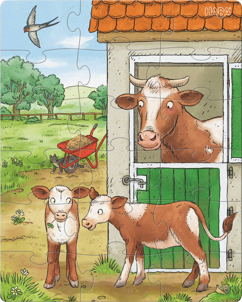 Bild: 4010168254210 | HABA Puzzles Bauernhoftierkinder (Kinderpuzzle) | Mirco Brüchler