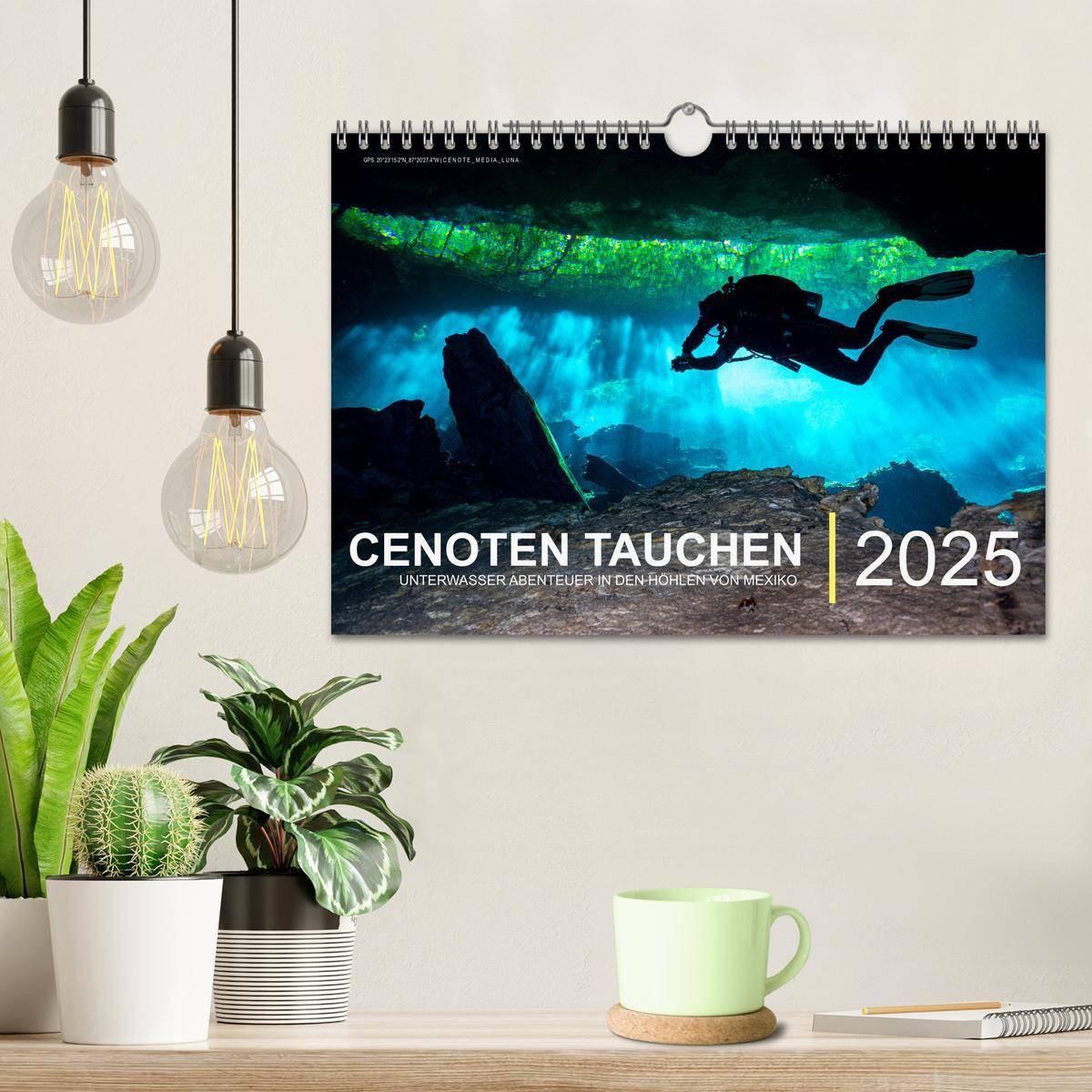 Bild: 9783435103331 | Cenoten Tauchen (Wandkalender 2025 DIN A4 quer), CALVENDO...