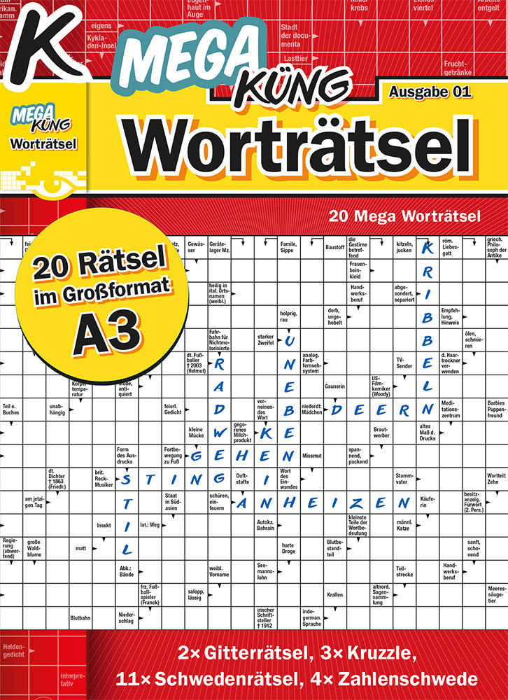 Cover: 9783906949772 | Mega Küng Worträtsel | In Großformat A3 | Rätsel Agentur | Stück