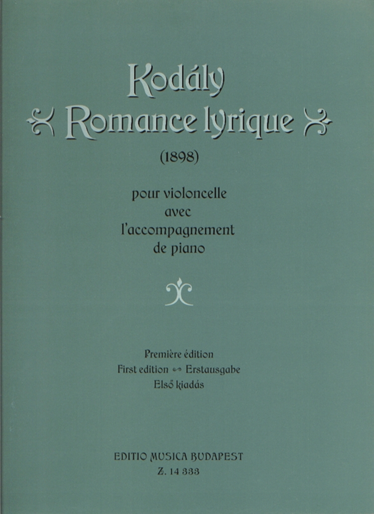 Cover: 9790080143339 | Romance Lyrique For Cello And Piano | Erstausgabe | Zoltan Kodaly