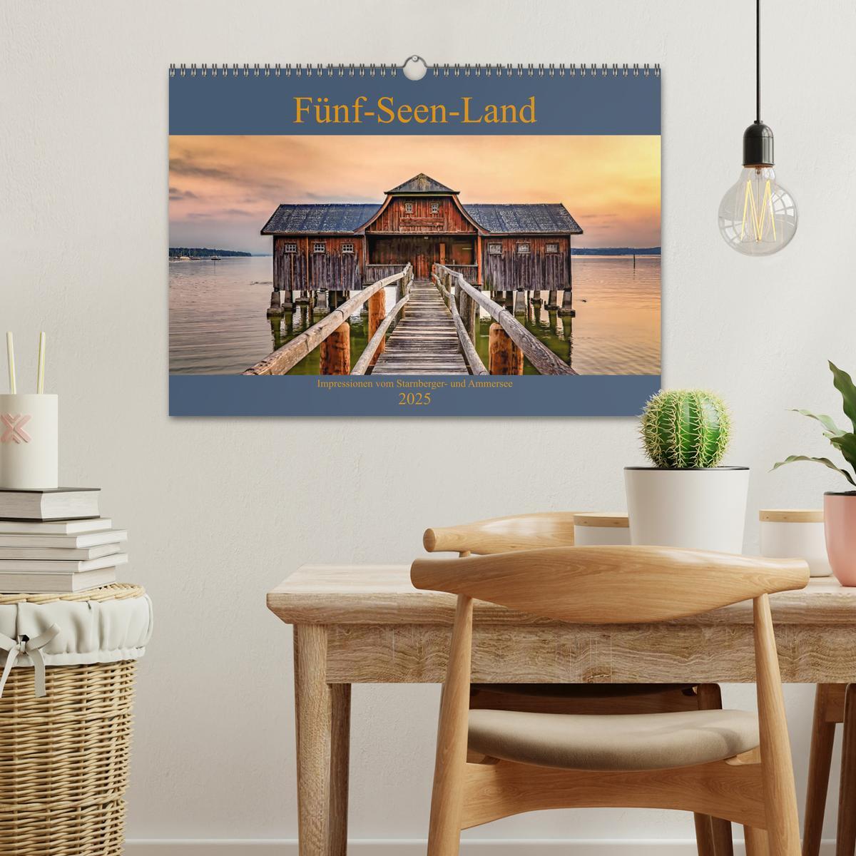 Bild: 9783435426102 | Fünf-Seen-Land (Wandkalender 2025 DIN A3 quer), CALVENDO...