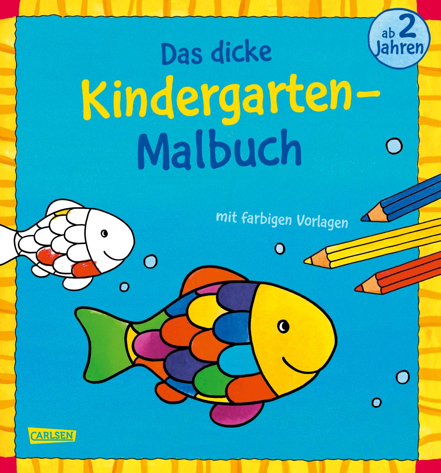 Cover: 9783551186294 | Das dicke Kindergarten-Malbuch: Mit farbigen Vorlagen und lustiger...