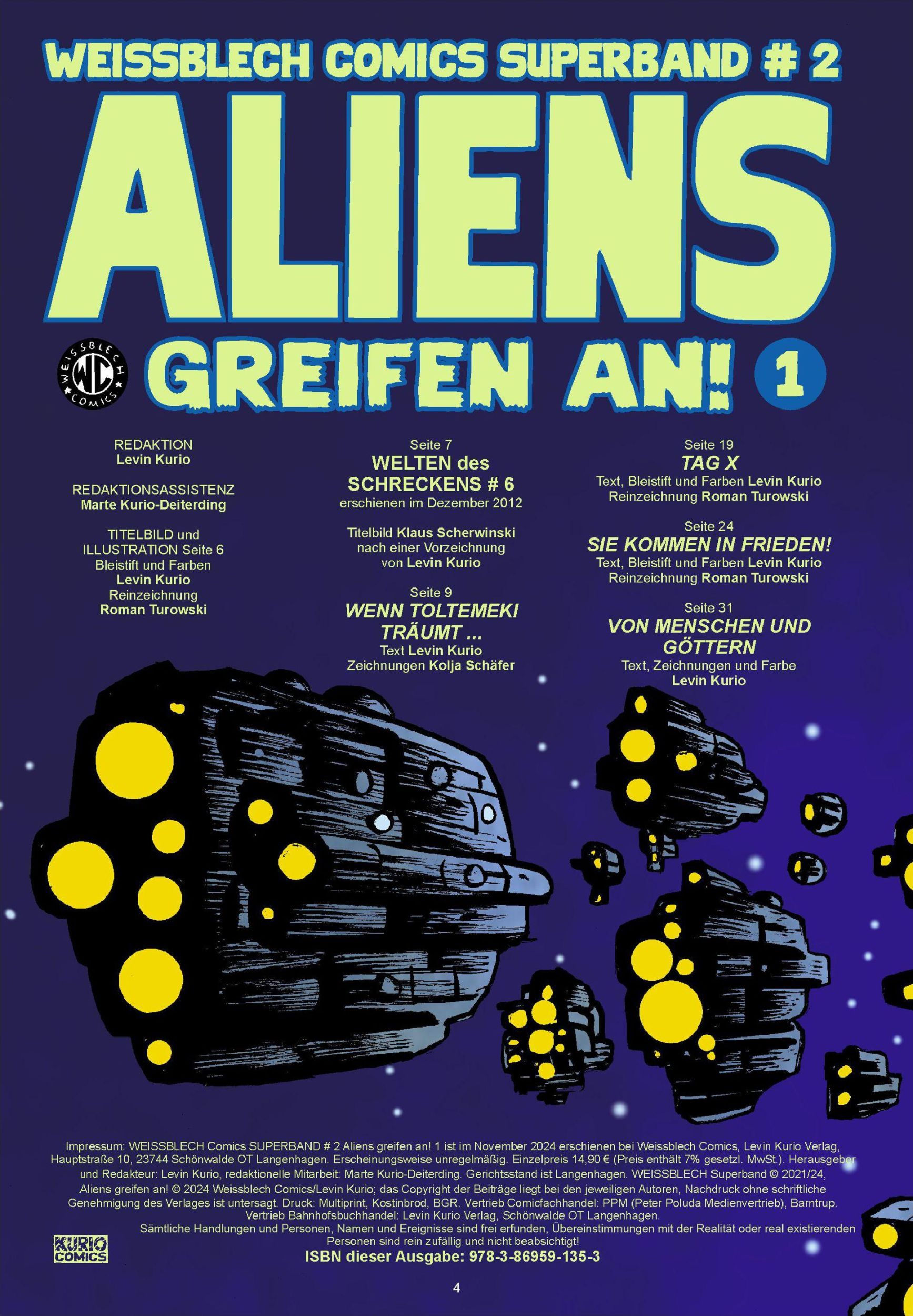 Bild: 9783869591353 | WEISSBLECH Comics Superband 2 | ALIENS GREIFEN AN! 1 | Levin Kurio