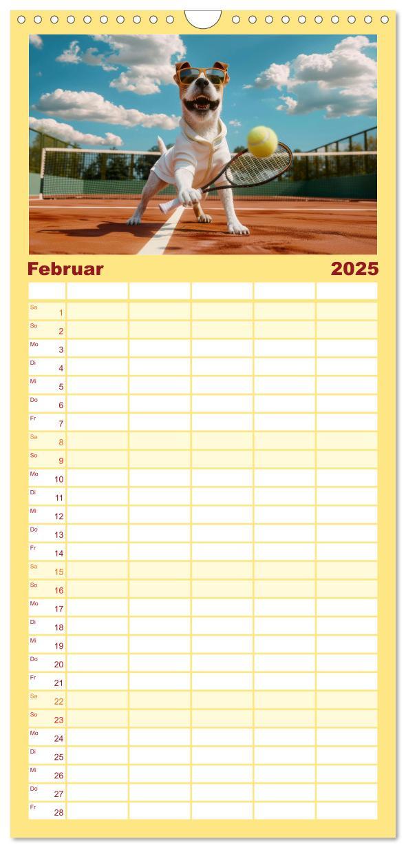 Bild: 9783457191767 | Familienplaner 2025 - Der tierisch lustige Tennis-Kalender mit 5...