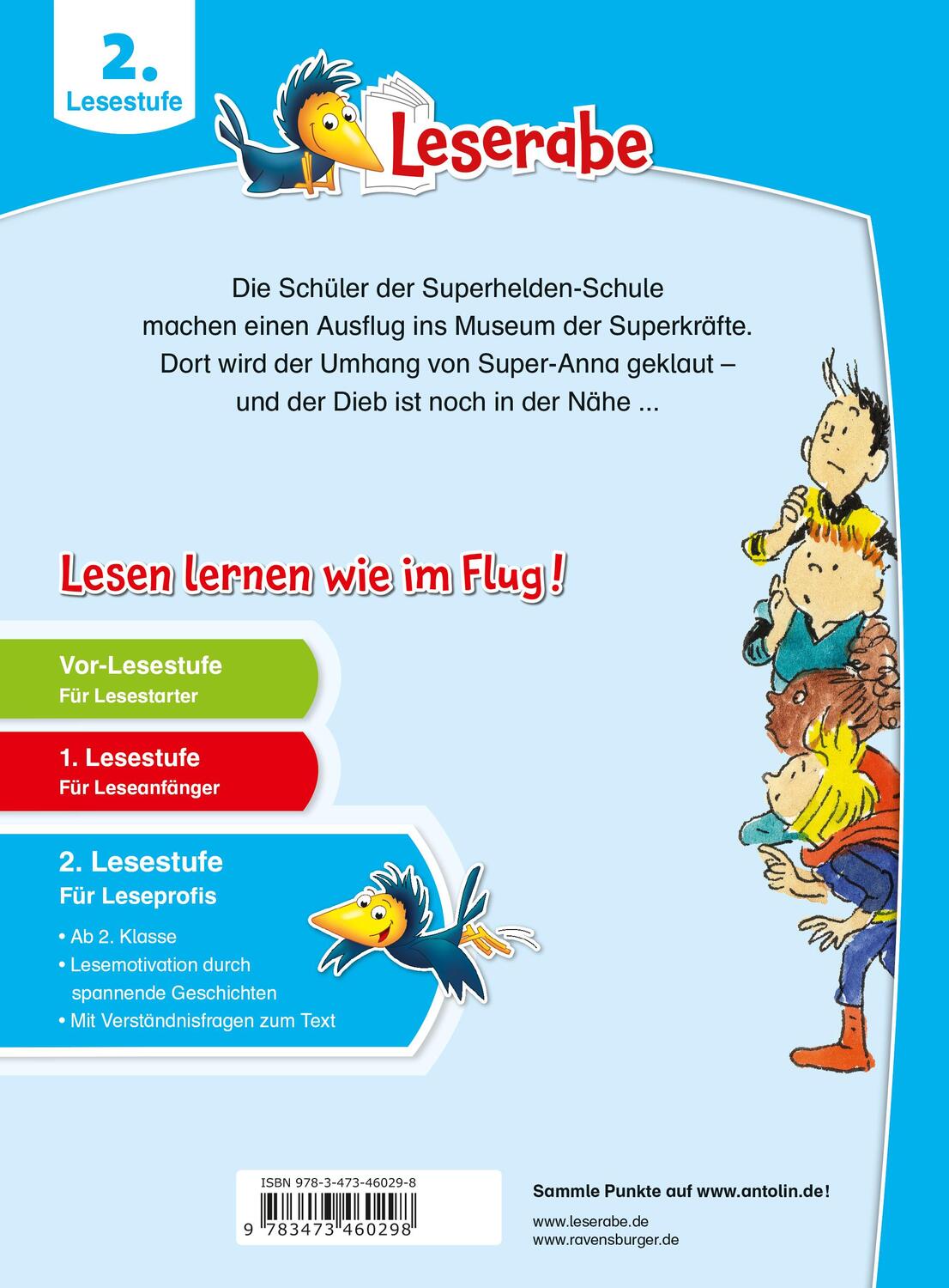 Rückseite: 9783473460298 | Leserabe - 2. Lesestufe: Die Superhelden-Schule | Rüdiger Bertram