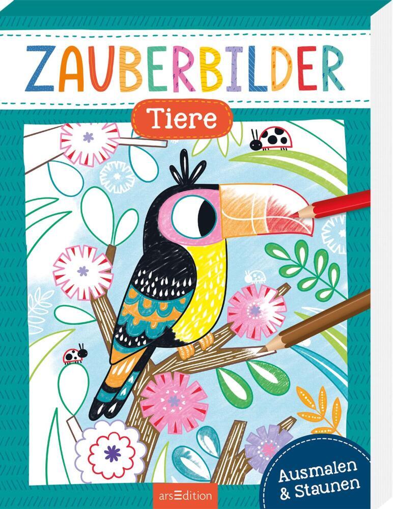 Cover: 9783845849164 | Zauberbilder - Tiere | Ausmalen &amp; Staunen | Sarah Wade | Taschenbuch