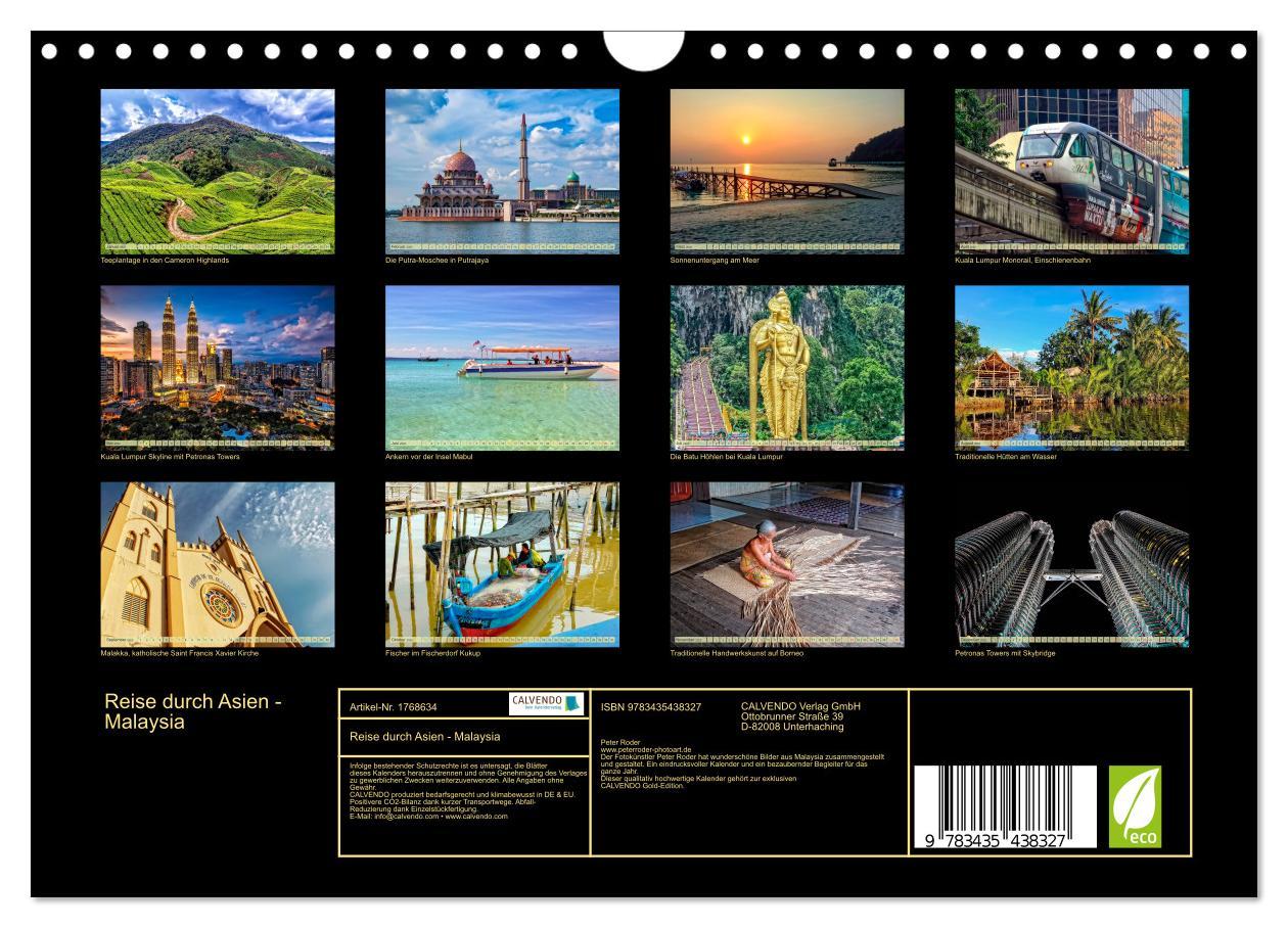 Bild: 9783435438327 | Reise durch Asien - Malaysia (Wandkalender 2025 DIN A4 quer),...