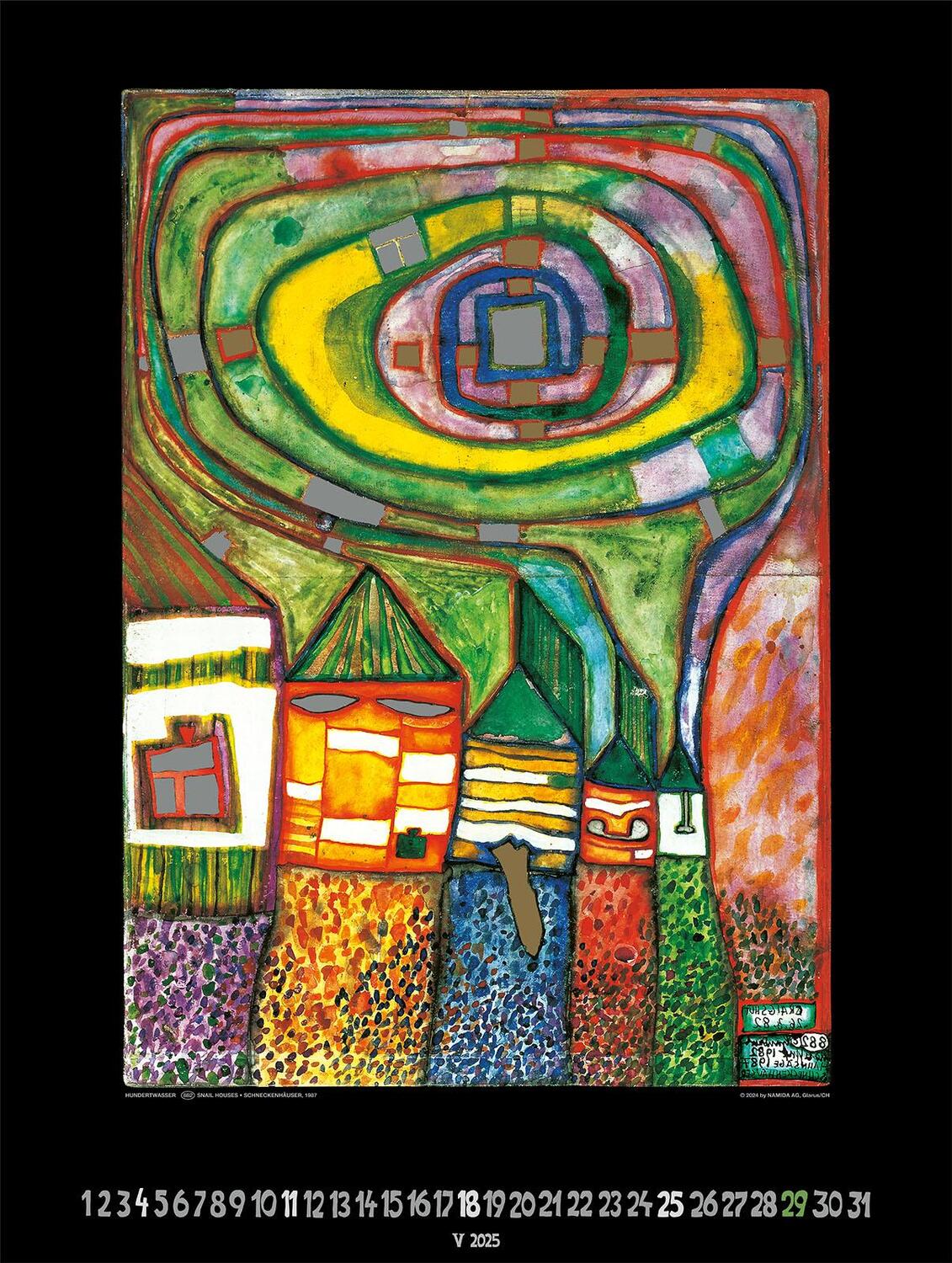 Bild: 9783910430112 | Großer Hundertwasser Art Calendar 2025 | Limited Collectors Edition