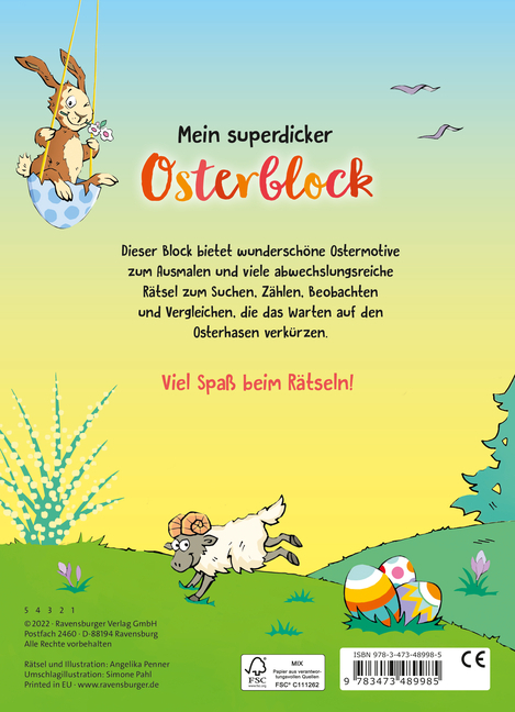 Bild: 9783473489985 | Mein superdicker Osterblock | Taschenbuch | 320 S. | Deutsch | 2022