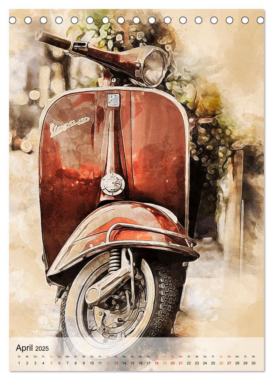 Bild: 9783435930395 | Motorroller - Vespa Galerie (Tischkalender 2025 DIN A5 hoch),...