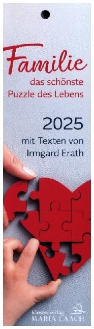 Cover: 9783865343871 | Lesezeichenkalender - Familie - das schönste Puzzle der Lebens 2025