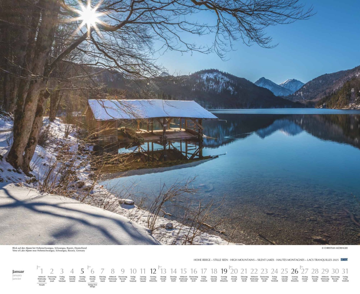 Bild: 4250809653570 | DUMONT - Hohe Berge - Stille Seen 2025 Wandkalender, 52x42,5cm,...