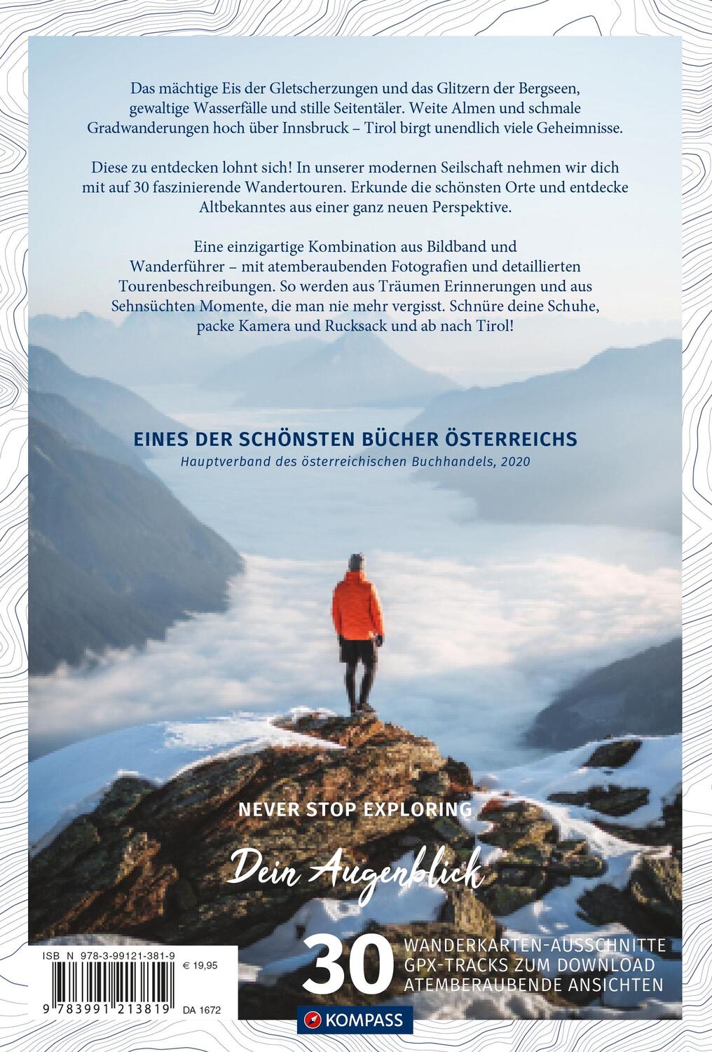 Rückseite: 9783991213819 | KOMPASS Dein Augenblick Tirol | Taschenbuch | 216 S. | Deutsch | 2023