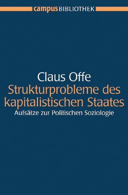 Cover: 9783593377568 | Strukturprobleme des kapitalistischen Staates | Claus Offe | Buch